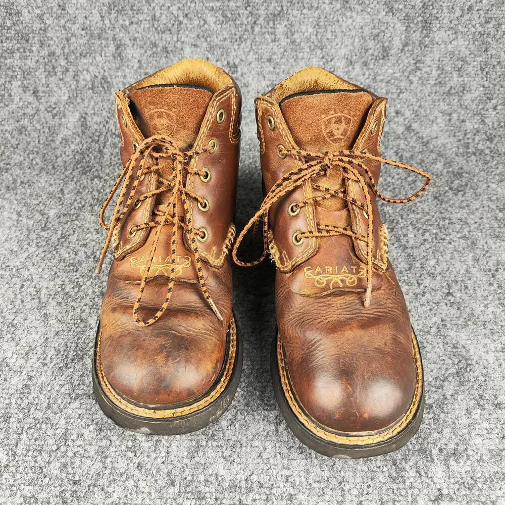 Ariat Boots Mens Size 5.5 Brown Leather Chukka Ankle Work Lace Up Round Toe